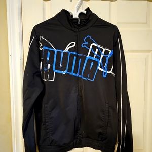 Black and blue zip up